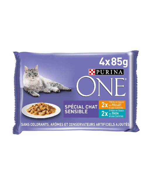 purina one éffilés en sauce spécial chat sensible